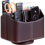 Support de tlcommande en cuir synthtique rotatif  360 degrs pour manettes mdias papeterie table ...