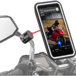 Support t�l�phone moto magn�tique - zgeer - pochette imperm�able - antivibration - pour r�troviseur 8 ...