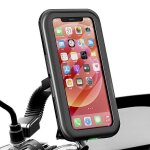 Support tlphone moto - allezcadeaux - tanche - rotation 360 - compatible jusqu 68 pouces