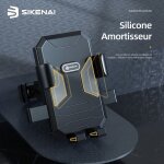 Support t�l�phone v�lo - sikenai - noir - 360� rotation support t�l�phone moto universel