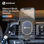 Support t�l�phone voiture - sikenai - universel - rotation 360� - noir