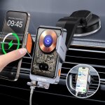 Support telephone voiture induction?15w chargeur induction voiture avec clip ventilation qi chargeur ...