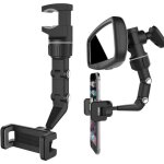 Support de t�l�phone pour voiture r�troviseur support de t�l�phone universel rotatif 360 degr�s pour ...
