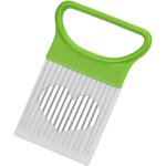 Support pour trancheuse doignons pommes de terre tomates gadget - fourchette en acier inoxydable - guide ...