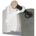 Supports tringle pour coffre volet roulant - fixation sans per�age - kit 2 en acier - aluminium blanc ...