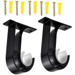 Support de tringle  rideausupports de fixation au plafond support tringle penderie en alliage de zinc ...