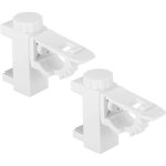 Support tringle rideau sans per�age - 2 pi�ces r�glable maison salle de bain penderie installation facile ...