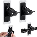 Supports de tringle � rideaux sans per�age - estampille - lot de 2 - auto - adh�sifs - 11x5 cm