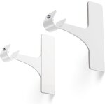 Support tringle rideaux sans per�age - fixation autocollante pour barres 19 - 28 mm lot de 2 en m�tal ...