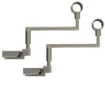 Supports de tringle  rideaux sans perage sur fentres  20 mm satin nickel
