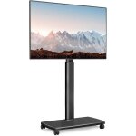 Support tv fitueyes avec roulettes en bois pour �crans 32 - 70 pouces r�glable et pivotant