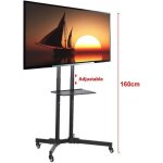 Yaheetech support tv sur pied mobile meuble tv pour 32 65 pouce crans / lcd / led / plasma vesa 200x200 ...
