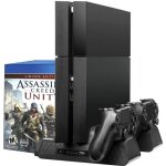 Support ventilateur de refroidissement ps4 / ps4 pro / ps4 slim chargeurs pour manette ps4 stockage 12 ...