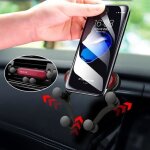 Support voiture adaptatif pour iphone 12 pro max reglable universel ventilateur (noir)