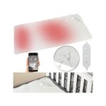 Sur - matelas chauffant connect� - wilson - 160 x 80 cm - 2 zones de temp�rature - 6 niveaux de chauffage ...