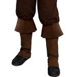 Surbottes de pirate pour deguisement fille et gar�on - marron