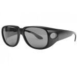 - eye wear - surlunettes de soleil polarisantes noir mat confort fysha - noir