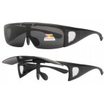 - soleyl - surlunettes de soleil polarisees verres relevables noir mat vysha - noir