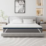 Surmatelas 140x190 �paisseur 7. 5cm mousse � m�moire de forme gel 2 personnes housse amovible lavable ...