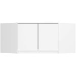 Surmeuble pour armoire akord s100 blanc 100 cm 2 portes fa�ade blanche 3 �tag�res 100x50x55 cm