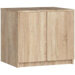 Surmeuble pour armoire akord s60 ch�ne sonoma 60 cm 2 portes fa�ade ch�ne sonoma 2 �tag�res 60x51x55 ...