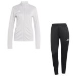 Surv�tement femme - adidas - ensemble zipp� veste + pantalon - gris / noir - 100% polyester (recycl�) ...