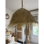 Suspension / abat - jour en osier / boh�me - agadir - taille l
