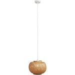 Suspension - athm design - placido - abat - jour bambou - couleur beige - 60w e27