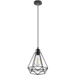 Suspension cage forme diamant contemporain 85 - 240v (ampoules non inclus) - corde ajustable - luminaire ...