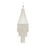 Suspension dco en coquillage palais 70cm blanc