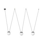 Suspension - faro - mine 3 - gris clair - e27 - 3 ampoules - 20w