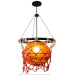 Suspension luminaire lustres lustre de basket - ball cratif salle de jeux denfants salon de salle de ...