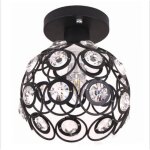 Suspension luminaire - plafonnier en cristal contemporain en form boule lustre 5w e27  20cm pour salon ...