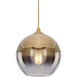 Suspension luminaire - verre - boule - finition laiton poli - 20cm - style scandinave moderne