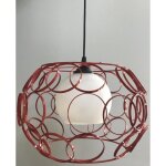 Suspension - sodimpex - - rouge - e27 - 32 cm