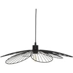 Suspension fleur m�tal noir d57cm - atmosphera cr�ateur dint�rieur