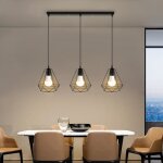 Suspension trio design rtro lustre moderne style industriel mtal clairage plafond vintage 3 base de ...