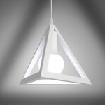 Suspension uni lustre m�tal e27 r�glable - blanc - wottes - vintage - industrielle - 1 ampoule - 40w