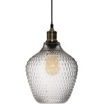 Suspension omaha verre fum� d22cm - atmosphera cr�ateur dint�rieur