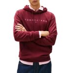 Sweat bordeaux homme tommy hilfiger linear logo