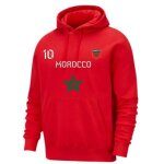 Sweat � capuche adulte - npz - style supporter �co - responsable (maroc) - rouge - 60% coton / 40% polyester ...