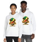 Sweat � capuche homme foot inspir� s�n�gal : double champion dafrique 2025 - - blanc