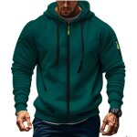 Sweat � capuche homme zipp�sweat - shirt en polaire automne hiver avec poches zipp�es - taille eu - vert ...