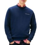 Sweat marine homme tommy hilfiger linear crew