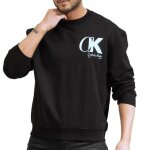 Sweat noir homme calvin klein jeans terry