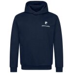 Sweat - shirt polaire a capuche bleu marine pierre cardin pour homme