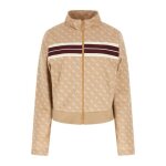 Sweatshirt zipp� femme guess jacquard 4g