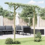 Sweet�arche de jardin arche � rosiers mvs - pergol - moderne pergola de jardin 205x40x203 cm bois 31073 ...