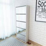 Meuble dentre - estink - sweet - 5 tagres - miroir - blanc - 63x17x1695 cm