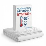 Sweetnight - prot�ge - matelas 140x190 cm 100% imperm�able - forme drap housse - lavable � 90�c - certificatio ...